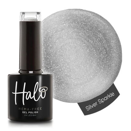 Halo 8ml Gel Polish Silver Sparkle