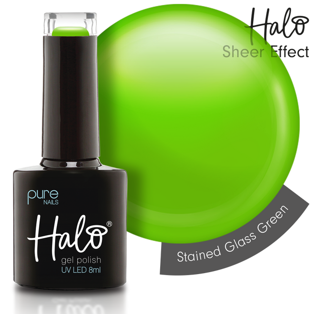 Halo 8ml Gel Polish Stained Glass - Green
