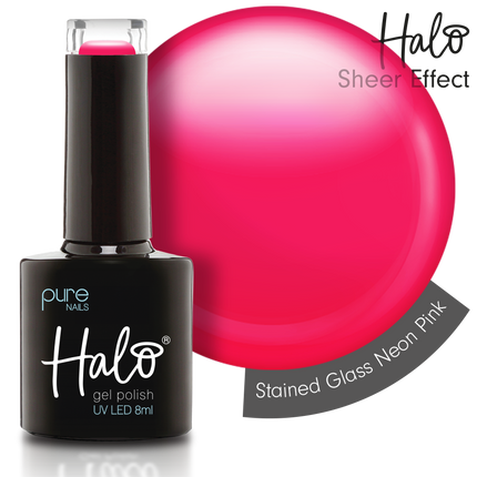 Halo 8ml Gel Polish Stained Glass - Neon Pink