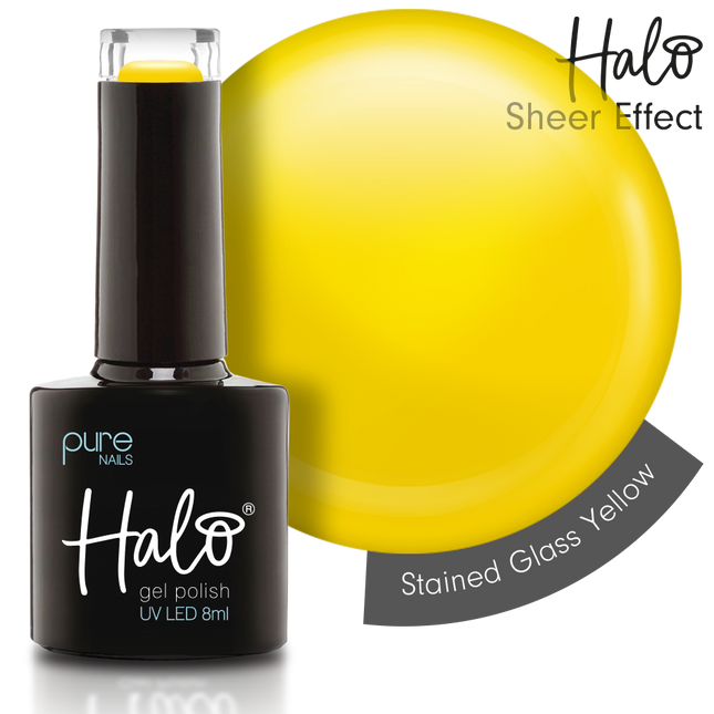 Halo 8ml Gel Polish Stained Glass - Yellow