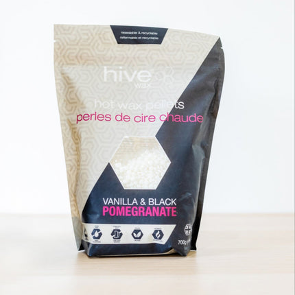 Hive Vanilla and Black Pomegranate Hot Film Wax Pellets 700g