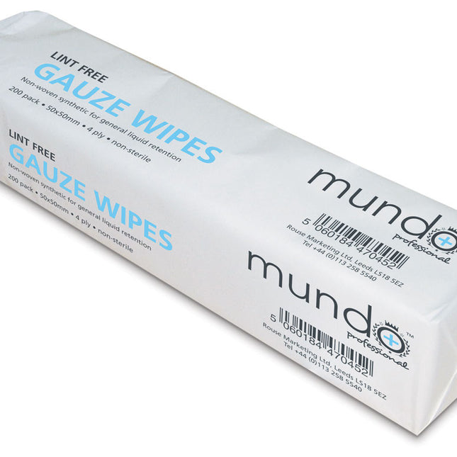 Mundo lint free gauze wipes x 200